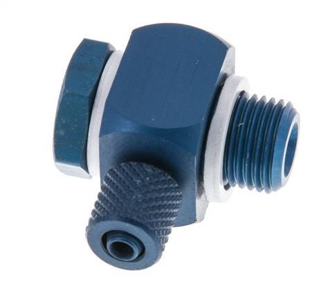 Racor Banjo a Presión Rosca Macho de Aluminio con Junta Tórica Rotativa 4.3x3 & G1/8'' [10 Piezas]