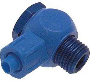 Conector Banjo PVC 8x6 & G1/8'' Rosca Macho con Junta Tórica Giratoria [2 piezas]