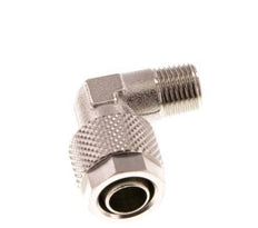 10x8 & R1/8'' Nickel plated Brass Elbow Push-on Fitting with Male Threads [2 Pieces]