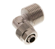 8x6 & R3/8'' Nickel plated Brass Elbow Push-on Fitting with Male Threads [2 Pieces]