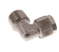 12x10 & R3/8'' Nickel plated Brass Elbow Push-on Fitting with Male Threads [2 Pieces]