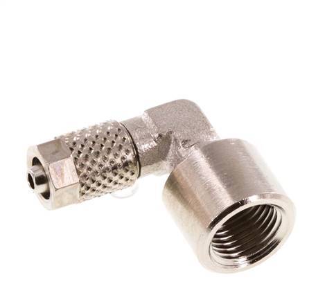 Codo de Latón Niquelado 5x3 & G1/8'' Rosca Hembra [5 piezas]