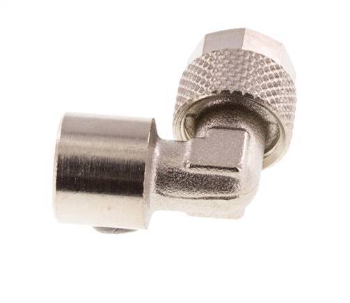 8x6 & G1/8'' Nickel plated Brass Elbow Push-on Fitting with Female Threads [5 Pieces]