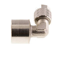 6x4 & G1/4'' Nickel plated Brass Elbow Push-on Fitting with Female Threads [2 Pieces]