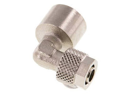 8x6 & G1/4'' Nickel plated Brass Elbow Push-on Fitting with Female Threads [2 Pieces]