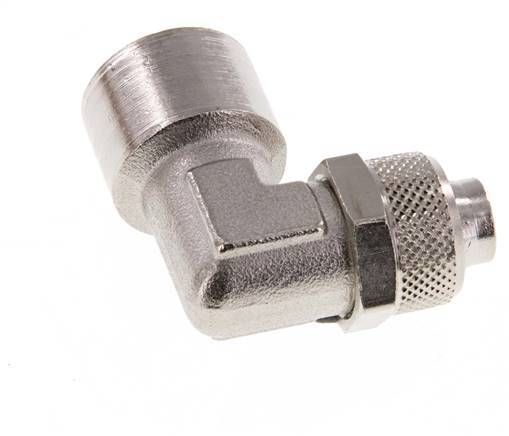 12x10 & G3/8'' Nickel plated Brass Elbow Push-on Fitting with Female Threads [2 Pieces]