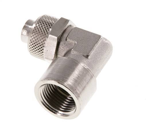 12x10 & G3/8'' Nickel plated Brass Elbow Push-on Fitting with Female Threads [2 Pieces]