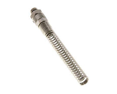 8x6 & G1/8'' Nickel plated Brass Straight Push-on Fitting with Male Threads Bend Protection [2 Pieces]