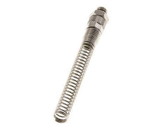 8x6 & G1/8'' Nickel plated Brass Straight Push-on Fitting with Male Threads Bend Protection [2 Pieces]