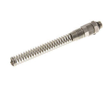 8x6 & G1/8'' Nickel plated Brass Straight Push-on Fitting with Male Threads Bend Protection [2 Pieces]