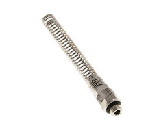 8x6 & G1/8'' Nickel plated Brass Straight Push-on Fitting with Male Threads Bend Protection [2 Pieces]