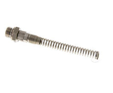 6x4 & G1/4'' Nickel plated Brass Straight Push-on Fitting with Male Threads Bend Protection [2 Pieces]