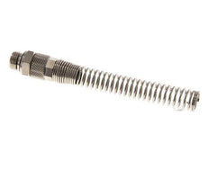 Conector Recto Latón Niquelado 10x8 & G1/4'' con protección contra dobleces de Rosca Macho [2 piezas]