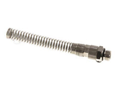 Conector Recto Latón Niquelado 10x8 & G1/4'' con protección contra dobleces de Rosca Macho [2 piezas]