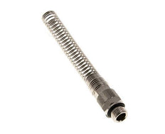 Conector Recto Latón Niquelado 10x8 & G1/4'' con protección contra dobleces de Rosca Macho [2 piezas]