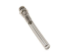 Conector Recto Latón Niquelado 10x8 & G3/8'' con protección contra dobleces de Rosca Macho [2 piezas]