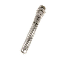 Conector Recto Latón Niquelado 10x8 & G3/8'' con protección contra dobleces de Rosca Macho [2 piezas]