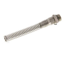 Conector Recto Latón Niquelado 10x8 & G3/8'' con protección contra dobleces de Rosca Macho [2 piezas]