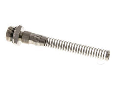 Conector Recto Latón Niquelado 10x8 & G1/2'' con protección contra dobleces de Rosca Macho [2 piezas]