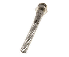 Conector Recto Latón Niquelado 10x8 & G1/2'' con protección contra dobleces de Rosca Macho [2 piezas]