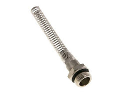 Conector Recto Latón Niquelado 10x8 & G1/2'' con protección contra dobleces de Rosca Macho [2 piezas]