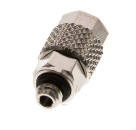 6x4 & M5 Nickel plated Brass Straight Push-on Fitting with Male Threads NBR [10 Pieces]