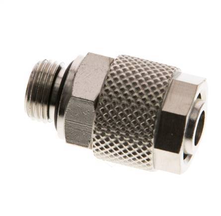 10x8 & G1/8'' Nickel plated Brass Straight Push-on Fitting with Male Threads NBR [5 Pieces]