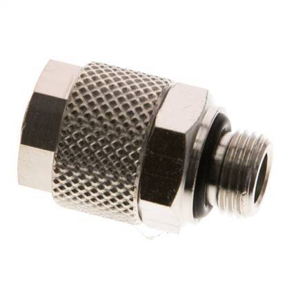 10x8 & G1/8'' Nickel plated Brass Straight Push-on Fitting with Male Threads NBR [5 Pieces]