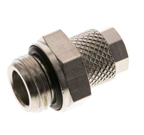 6x4 & G1/4'' Nickel plated Brass Straight Push-on Fitting with Male Threads NBR [5 Pieces]