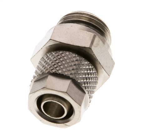 8x6 & G1/4'' Nickel plated Brass Straight Push-on Fitting with Male Threads NBR [5 Pieces]