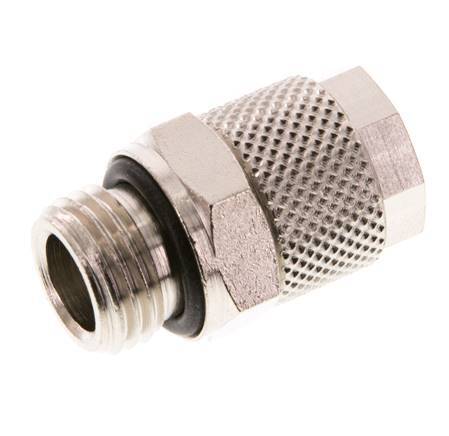 10x8 & G1/4'' Nickel plated Brass Straight Push-on Fitting with Male Threads NBR [2 Pieces]