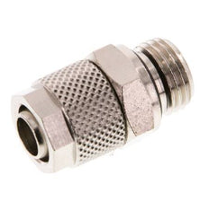 10x8 & G1/4'' Nickel plated Brass Straight Push-on Fitting with Male Threads NBR [2 Pieces]