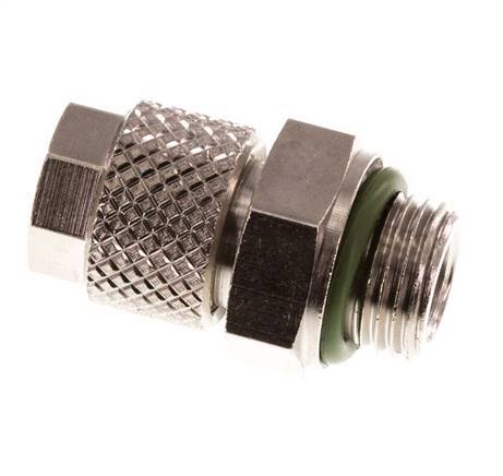 6x4 & G1/8'' Nickel plated Brass Straight Push-on Fitting with Male Threads FKM [5 Pieces]