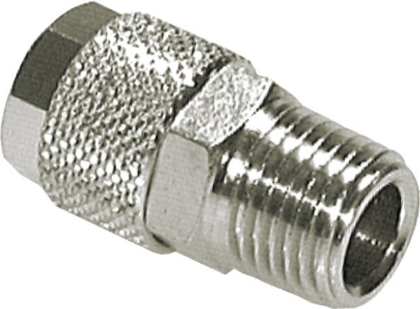 6x4 & R1/8'' Nickel plated Brass Straight Push-on Fitting with Male Threads [5 Pieces]