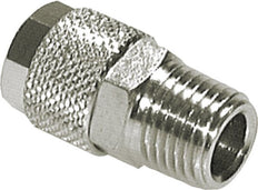 5x3 & R1/8'' Nickel plated Brass Straight Push-on Fitting with Male Threads [5 Pieces]
