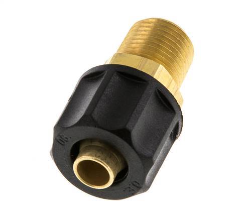 8x6 & 1/8''NPT Brass Straight Push-on Fitting with Male Threads [2 Pieces]