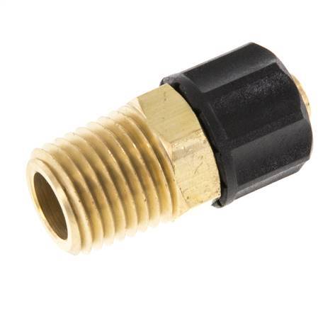 8x6 & 1/4''NPT Brass Straight Push-on Fitting with Male Threads [2 Pieces]