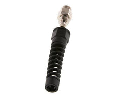Conector Recto Latón Niquelado 12x8 & G3/8'' Rosca Macho Protección contra dobleces giratoria
