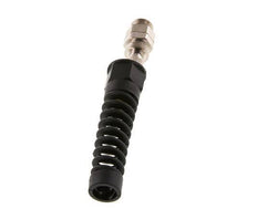 Conector Recto Latón Niquelado 15x9,5 & G3/8'' Rosca Macho Protección contra dobleces giratoria