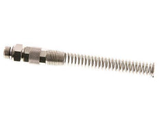 10x6.5 & G1/4'' Nickel plated Brass Straight Push-on Fitting with Male Threads Rotatable Bend Protection [2 Pieces]