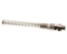 10x6.5 & G1/4'' Nickel plated Brass Straight Push-on Fitting with Male Threads Rotatable Bend Protection [2 Pieces]