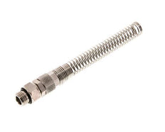 10x8 & G1/4'' Nickel plated Brass Straight Push-on Fitting with Male Threads Rotatable Bend Protection