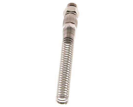 10x8 & G1/4'' Nickel plated Brass Straight Push-on Fitting with Male Threads Rotatable Bend Protection