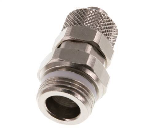 Conector Recto Latón Niquelado 10x8 & G3/8'' Rosca Macho PTFE Giratoria