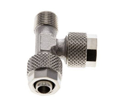 Conector Recto de Latón Niquelado en T de 8x6 & R1/8'' Rosca Macho [2 piezas]