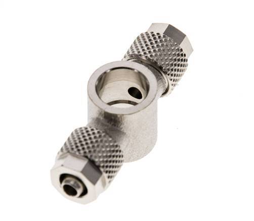 6x4 & G1/8'' Nickel plated Brass Banjo Tee Push-on Fitting [2 Pieces]
