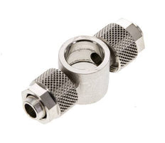 Conector Latón Niquelado en T 10x8 & G1/4'' de Rosca [2 piezas]