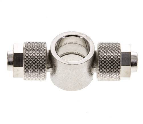 Conector Latón Niquelado en T 10x8 & G1/4'' de Rosca [2 piezas]