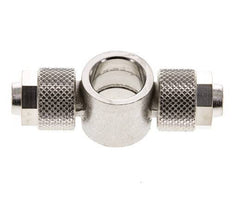 Conector Latón Niquelado en T 10x8 & G1/4'' de Rosca [2 piezas]