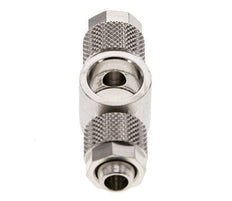 Conector Latón Niquelado en T 10x8 & G1/4'' de Rosca [2 piezas]